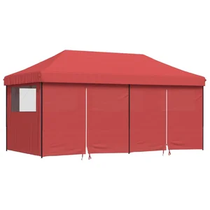 vidaXL Tente de réception pliable escamotable avec 4 parois latérales pas cher