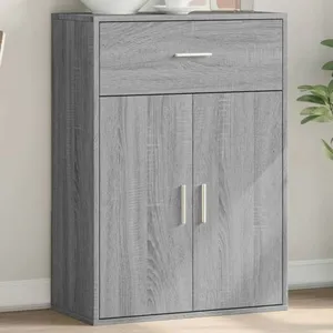 vidaXL Buffet sonoma gris 60x30x84 cm bois d'ingénierie pas cher
