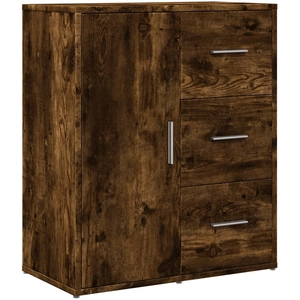 vidaXL Buffet chêne fumé 60x31x70 cm bois d'ingénierie pas cher