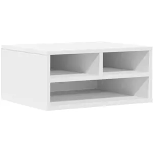 vidaXL Support d'imprimante blanc 49x40x22,5 cm bois d'ingénierie pas cher