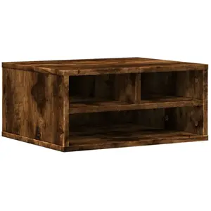 vidaXL Support d'imprimante chêne fumé 49x40x22,5 cm bois d'ingénierie pas cher