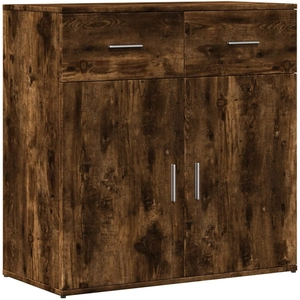 vidaXL Buffet chêne fumé 79x38x80 cm bois d'ingénierie pas cher