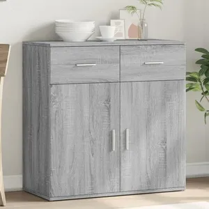 vidaXL Buffet sonoma gris 79x38x80 cm bois d'ingénierie pas cher