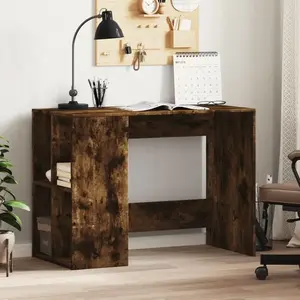 Comparateur de prix : vidaXL Bureau chêne fumé 102x50x75 cm bois d'ingénierie