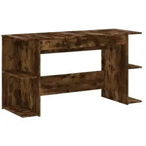 Comparateur de prix : vidaXL Bureau chêne fumé 140x50x75 cm bois d'ingénierie