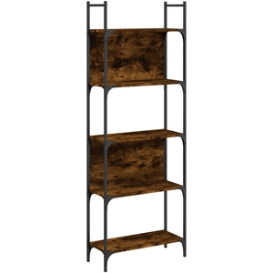 vidaXL Bibliothèque chêne fumé 155,5x24x166,5 cm bois d'ingénierie pas cher