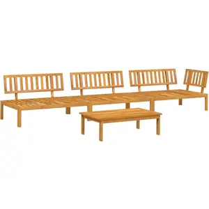 vidaXL Salon palette de jardin 4 pcs bois d'acacia massif pas cher