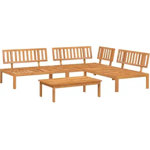vidaXL Salon palette de jardin 4 pcs bois d'acacia massif pas cher