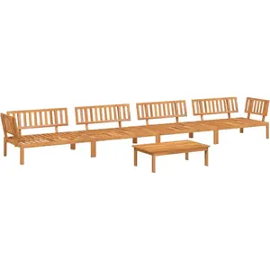 vidaXL Salon palette de jardin 5 pcs bois d'acacia massif pas cher