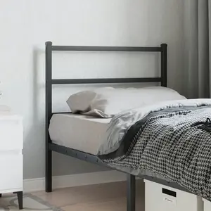 Comparateur de prix : vidaXL Tête de lit métal noir 90 cm