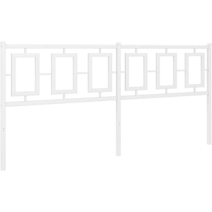 vidaXL Tête de lit métal blanc 193 cm pas cher