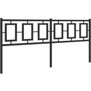 vidaXL Tête de lit métal noir 193 cm pas cher
