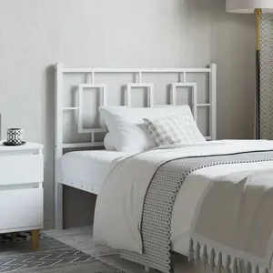 vidaXL Tête de lit métal blanc 100 cm pas cher