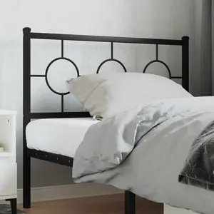 vidaXL Tête de lit métal noir 100 cm pas cher