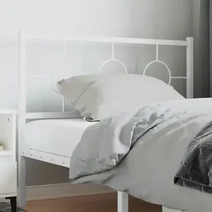 Comparateur de prix : vidaXL Tête de lit métal blanc 100 cm