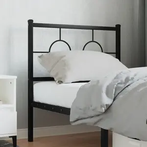 vidaXL Tête de lit métal noir 75 cm pas cher