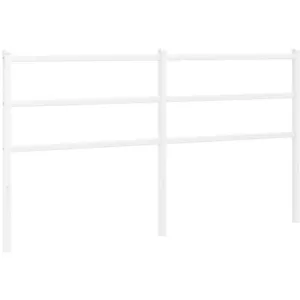 vidaXL Tête de lit métal blanc 160 cm pas cher