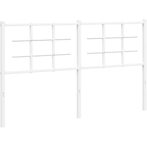 vidaXL Tête de lit métal blanc 150 cm pas cher