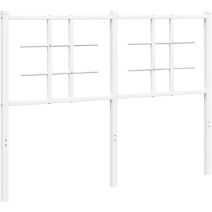 vidaXL Tête de lit métal blanc 120 cm pas cher