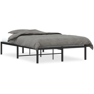 vidaXL Cadre de lit métal noir 120x200 cm pas cher