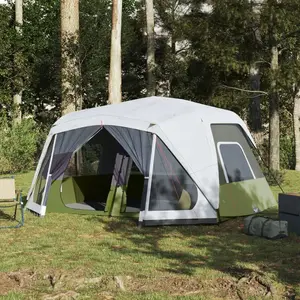 Comparateur de prix : vidaXL Tente de camping bleu clair tissu occultant LED