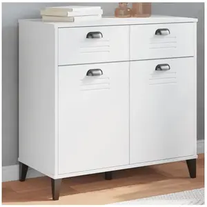 Vidaxl - Buffet viken blanc 80x40x80 cm bois massif de pin Blanc pas cher