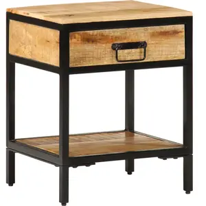 vidaXL Table de chevet avec tiroir Marron 40 x 35 x 50 cm pas cher