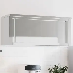 Comparateur de prix : vidaXL Armoire murale de cuisine avec portes coulissantes inox