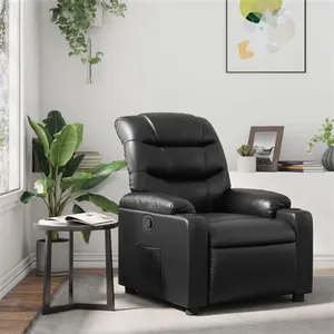 vidaXL Fauteuil inclinable Noir Similicuir pas cher