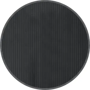 vidaXL Tapis rond gris 80 cm bambou pas cher