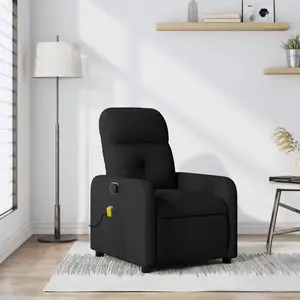 vidaXL Fauteuil de massage inclinable Noir Tissu pas cher