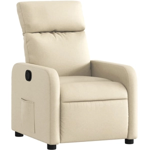vidaXL Fauteuil inclinable Crème Tissu pas cher