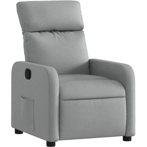 vidaXL Fauteuil inclinable Gris clair Tissu pas cher