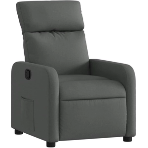 vidaXL Fauteuil inclinable Gris foncé Tissu pas cher