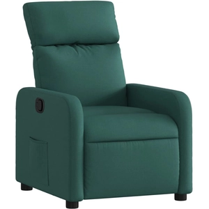 vidaXL Fauteuil inclinable Vert foncé Tissu pas cher