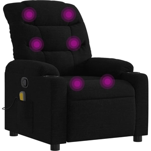 vidaXL Fauteuil de massage inclinable Noir Tissu pas cher