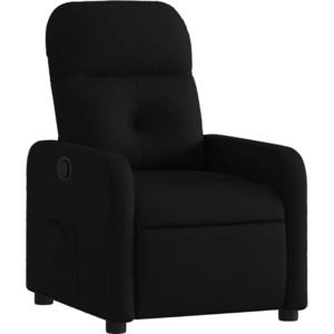 vidaXL Fauteuil inclinable Noir Tissu pas cher