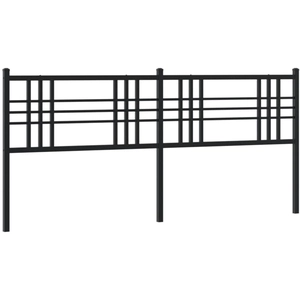 vidaXL Tête de lit métal noir 193 cm pas cher