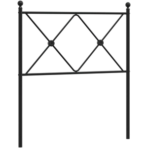vidaXL Tête de lit métal blanc 75 cm pas cher