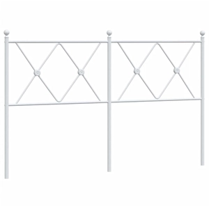 vidaXL Tête de lit métal blanc 180 cm pas cher