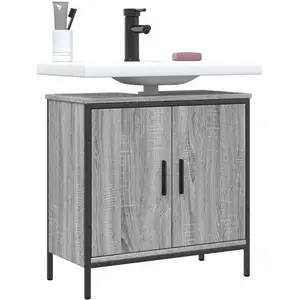 vidaXL Armoire lavabo de salle de bain sonoma gris 60x30x60 cm pas cher