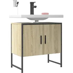 vidaXL Armoire lavabo de salle de bain chêne sonoma 60x33x60 cm pas cher