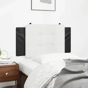 vidaXL Vidaxl Coussin De Tête De Lit Noir Et Blanc 100 Cm Similicuir pas cher