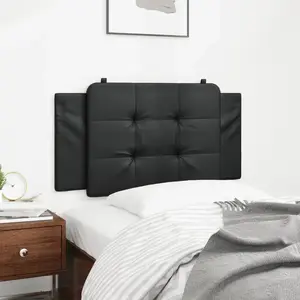 vidaXL Vidaxl Coussin De Tête De Lit Noir 100 Cm Similicuir pas cher