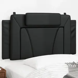 vidaXL Vidaxl Coussin De Tête De Lit Noir 100 Cm Similicuir pas cher