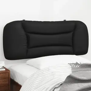 vidaXL Vidaxl Coussin De Tête De Lit Noir 100 Cm Similicuir pas cher