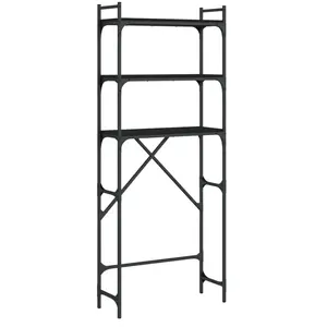 Comparateur de prix : vidaXL Étagère de lave-linge noir 67x25x163 cm bois d'ingénierie