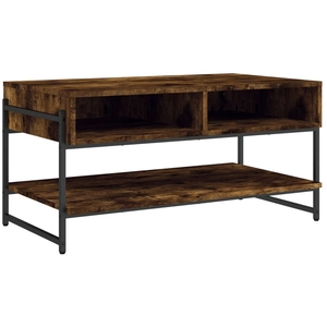 vidaXL Table basse chêne fumé 90x50x45 cm bois d'ingénierie pas cher