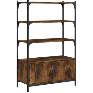 vidaXL Bibliothèque à 3 niveaux chêne fumé 70x30x109,5 cm pas cher