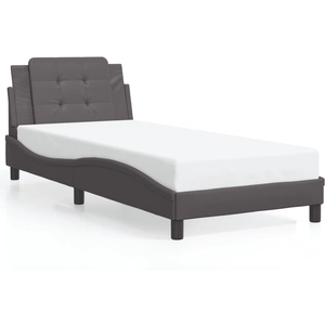 vidaXL Cadre de lit avec tête de lit Gris 140x200 cm Similicuir pas cher